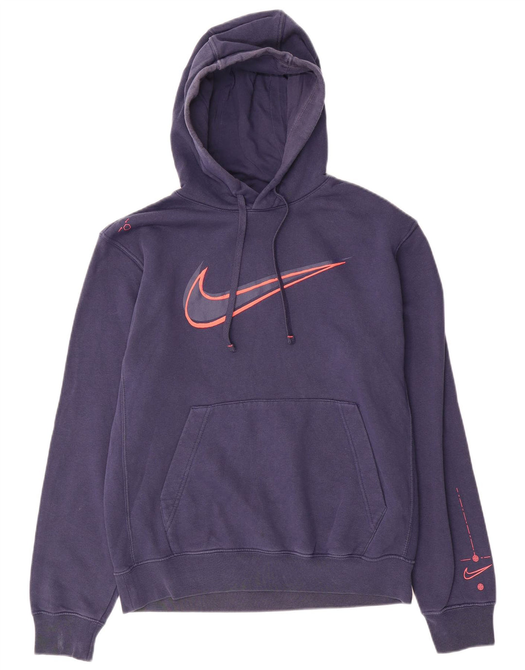 Felpa con cappuccio grafica Nike da uomo piccola blu navy