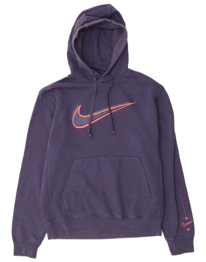 Felpa con cappuccio grafica Nike da uomo piccola blu navy