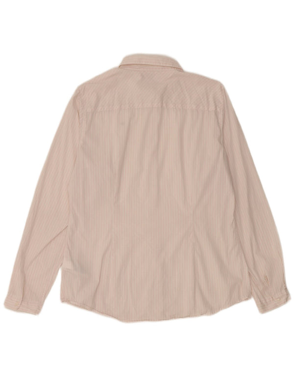 Tommy Hilfiger Chemise ajustée pour femme US 12 Grand coton rayé blanc