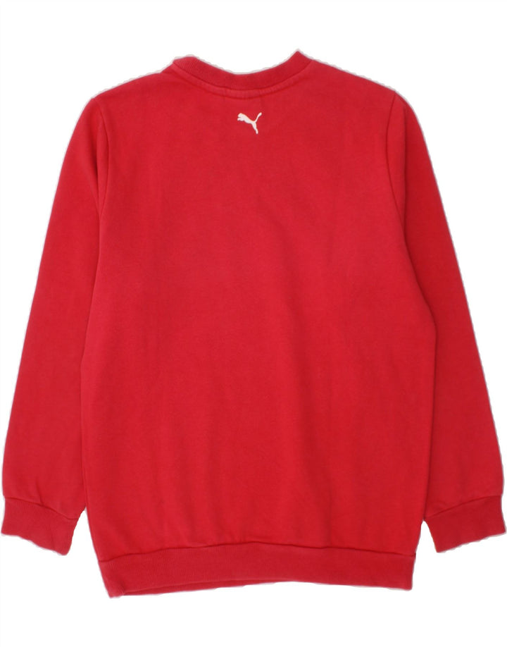 PUMA Boys Graphic Sweatshirt Jumper 9-10 Years Medium  Red Cotton Vintage Puma and Second-Hand Puma from Messina Hembry 