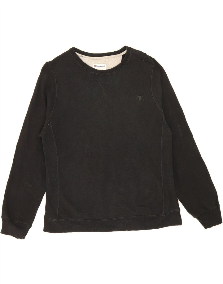 CHAMPION Womens Sweatshirt Jumper UK 16 Large Black Cotton Vintage Champion and Second-Hand Champion from Messina Hembry 