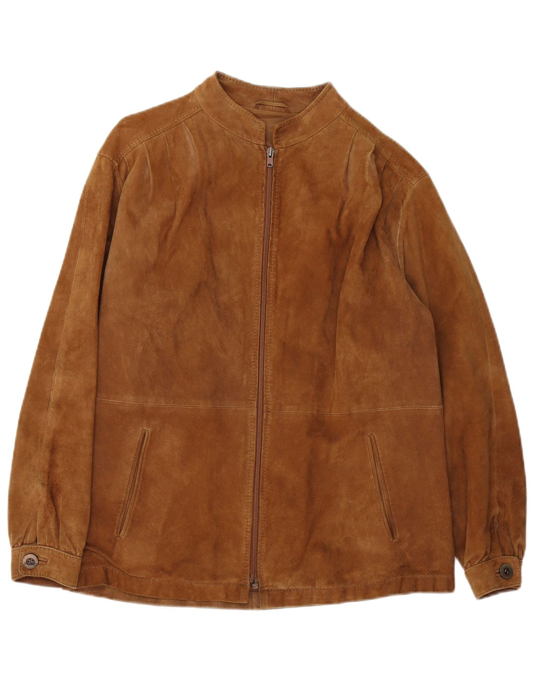 Vintage Womens Suede Jacket IT 42 Medium Brown