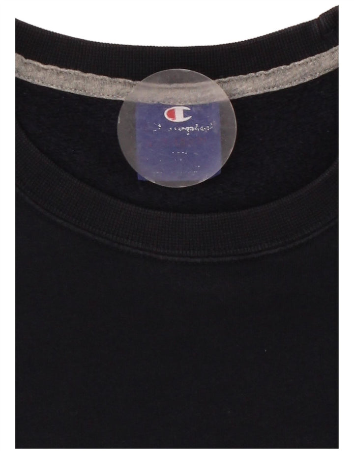 CHAMPION Mens Sweatshirt Jumper Small Navy Blue Cotton