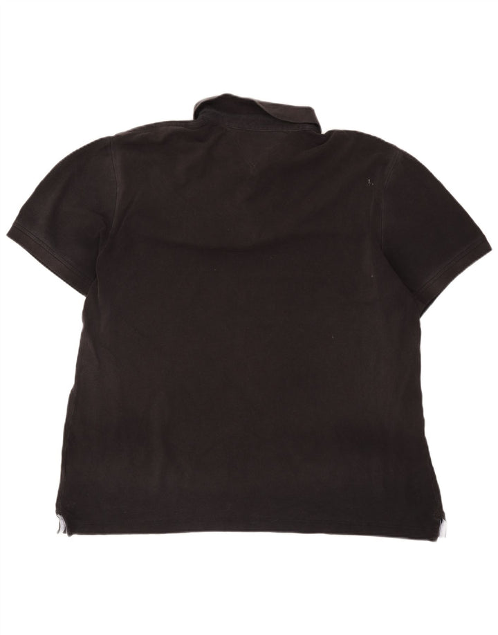 Tommy Hilfiger Mens Polo Shirt 2XL Black Cotton