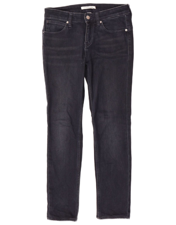 Calvin Klein Damen Slim Jeans W28 L28 Marineblaue Baumwolle