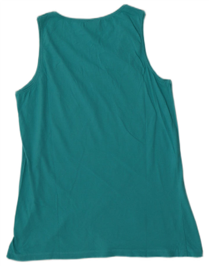 Lotto Womens Vest Top UK 10 Small Turquoise Cotton