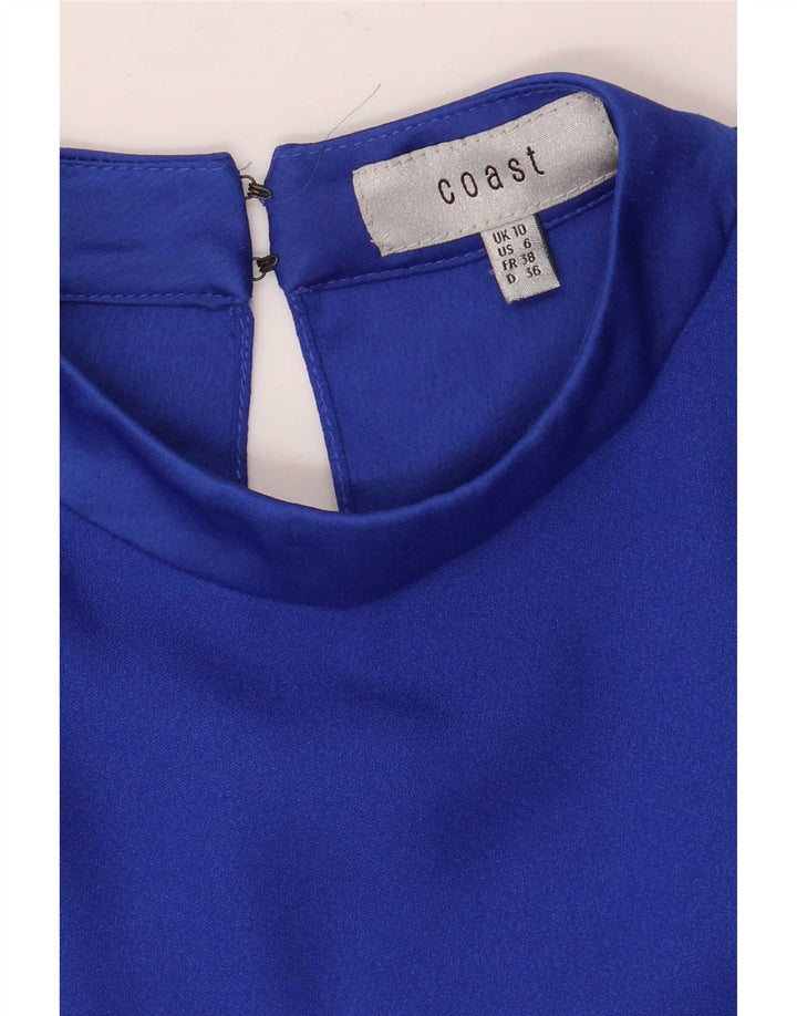Coast Γυναικεία μακρυμάνικη μπλούζα τοπ UK 10 Small Blue Polyester