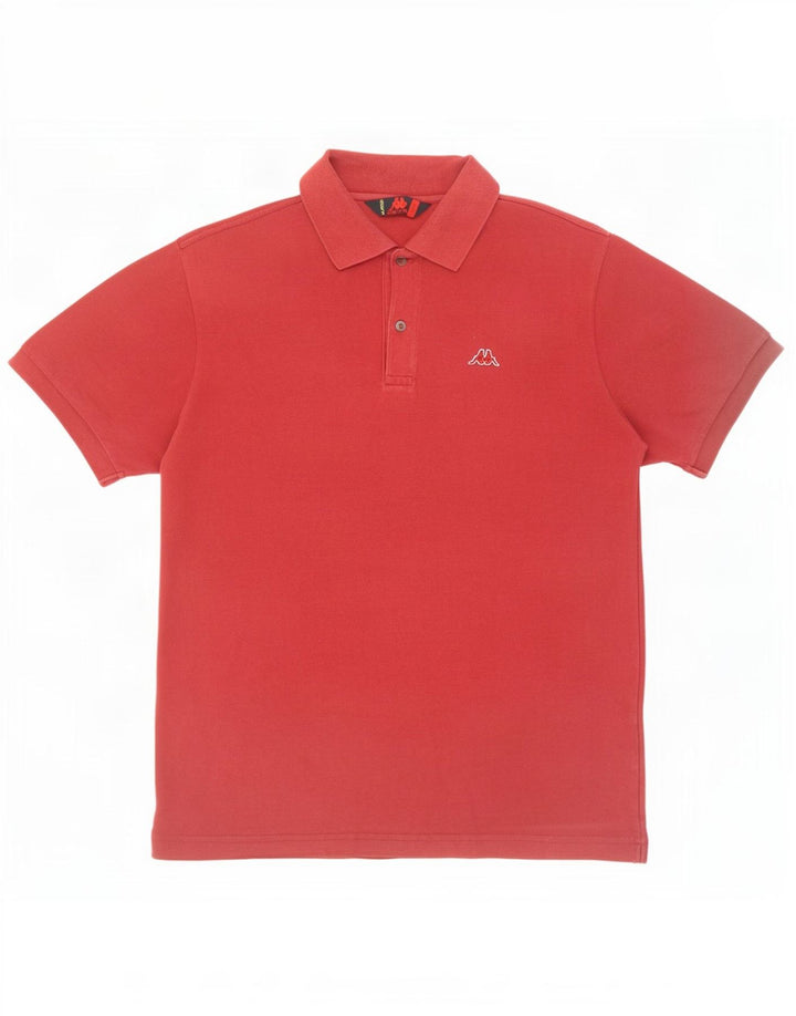 Polo Kappa Uomo Large Rossa In Cotone