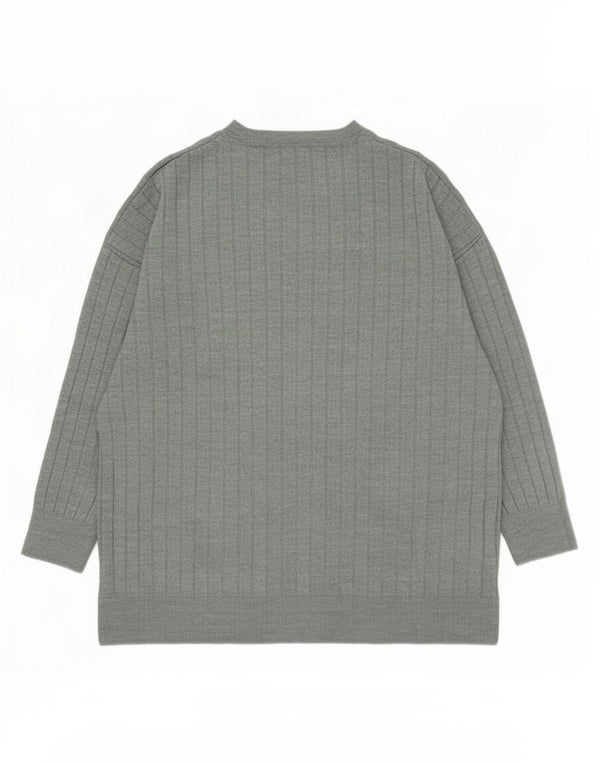 Maglione girocollo da uomo Zara in acrilico verde medio