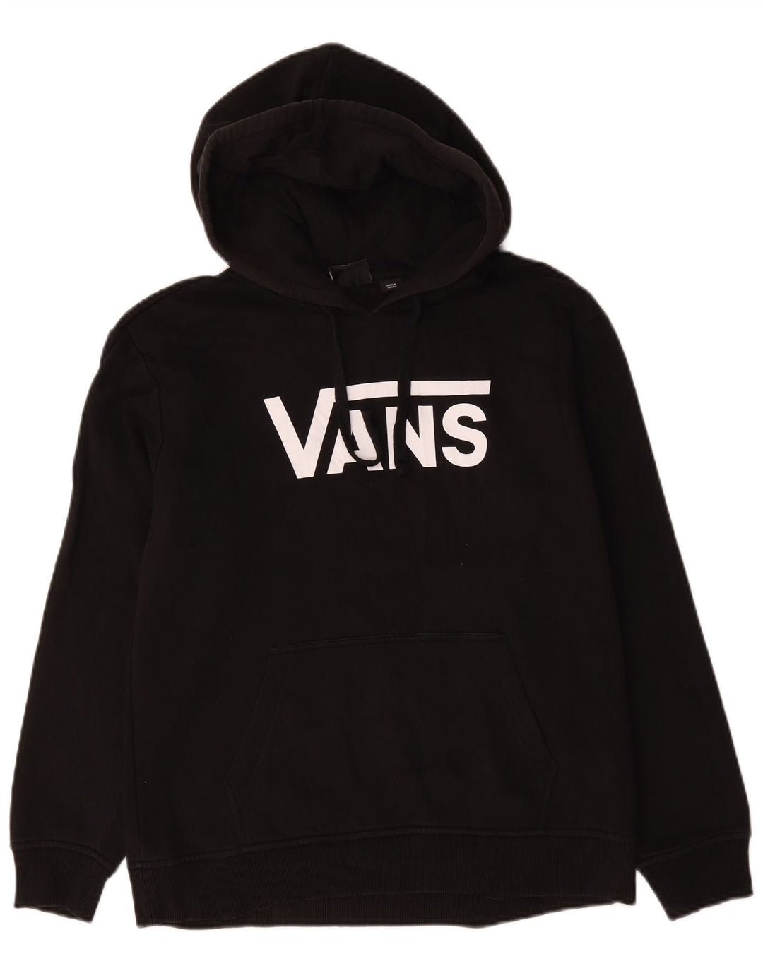 Vans Mens Graphic Hoodie Jumper Medium Black Cotton