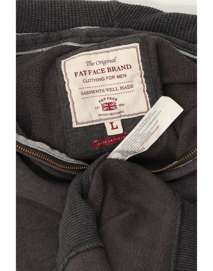Fat Face Mens Zip Hoodie Sweater Large Grey Cotton