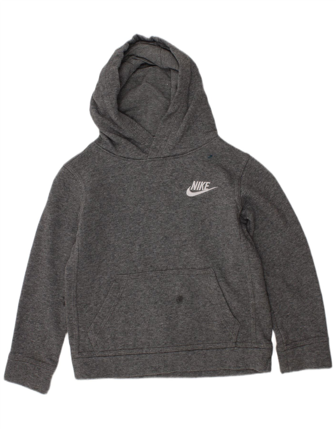 NIKE Boys Hoodie Jumper 4-5 Years Small  Grey Cotton