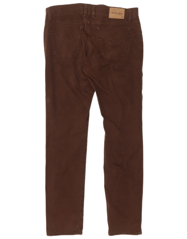 Jeckerson Mens Heritage Slim Fit Pantalones Casuales W34 L34 Algodón Marrón