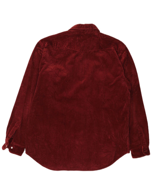 Carhartt Mens Corduroy Shirt XL Burgundy Cotton