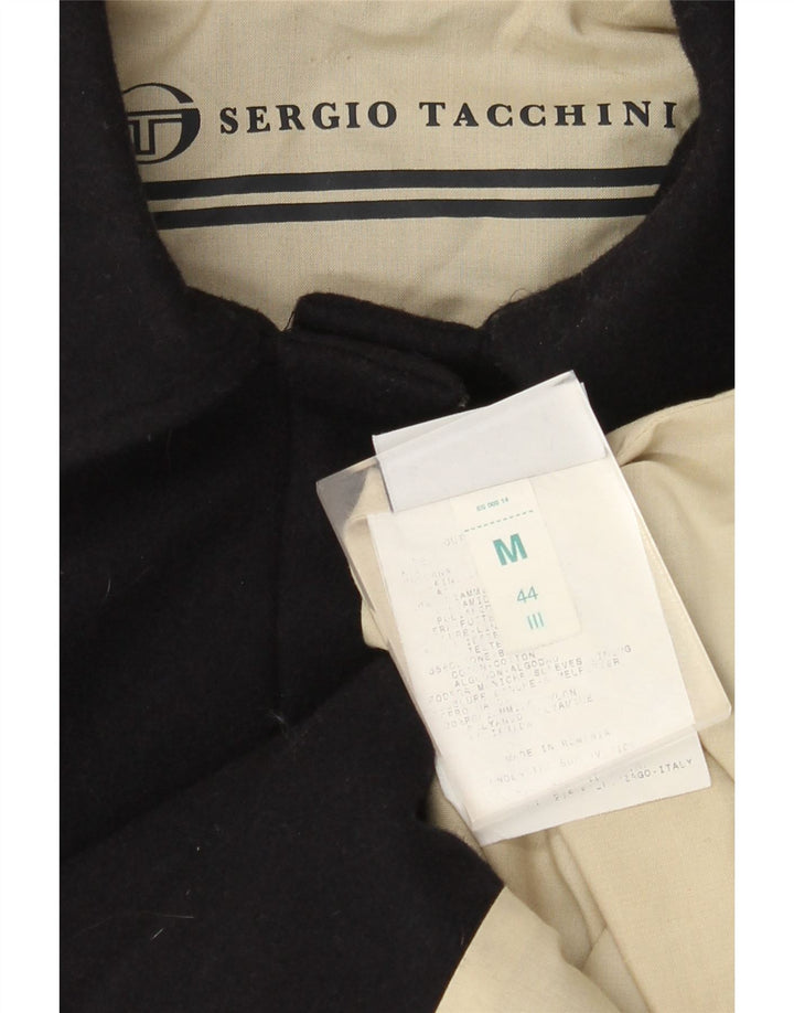 Sergio Tacchini Womens Overcoat IT 44 Medium Navy Blue