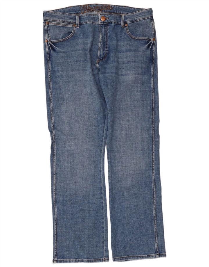 Wrangler Herren Texas Straight Jeans W38 L32 Blau