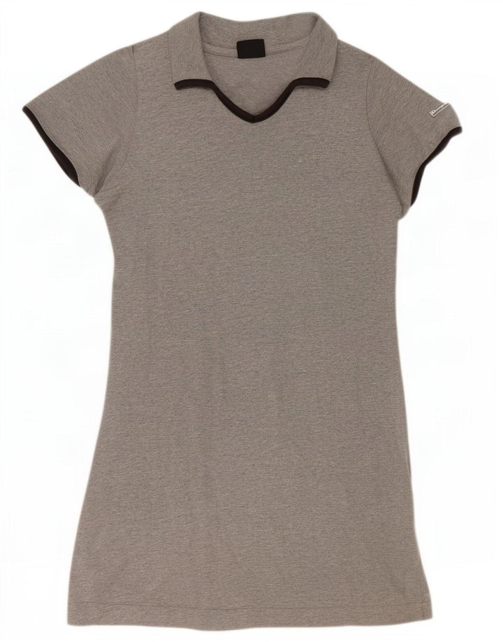 Champion Womens Polo Dress UK 12 Medium Grey Cotton