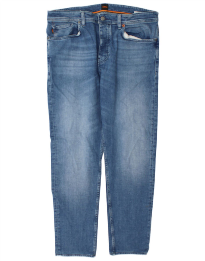 Hugo Boss Mens Slim Jeans W36 L32 Blue Cotton