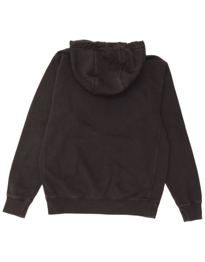 NIKE Mens Tall Hoodie Jumper Small Black Cotton