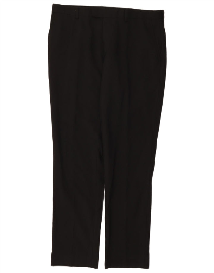 Pantaloni casual regolari da uomo Dkny W34 L31 lana nera