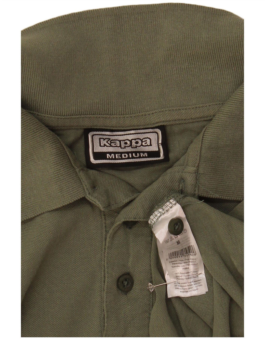 Męska koszulka polo Kappa, średnia bawełna khaki