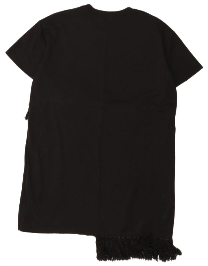 ZARA Womens Oversized T-Shirt Dress UK 14 Medium Black Polyester