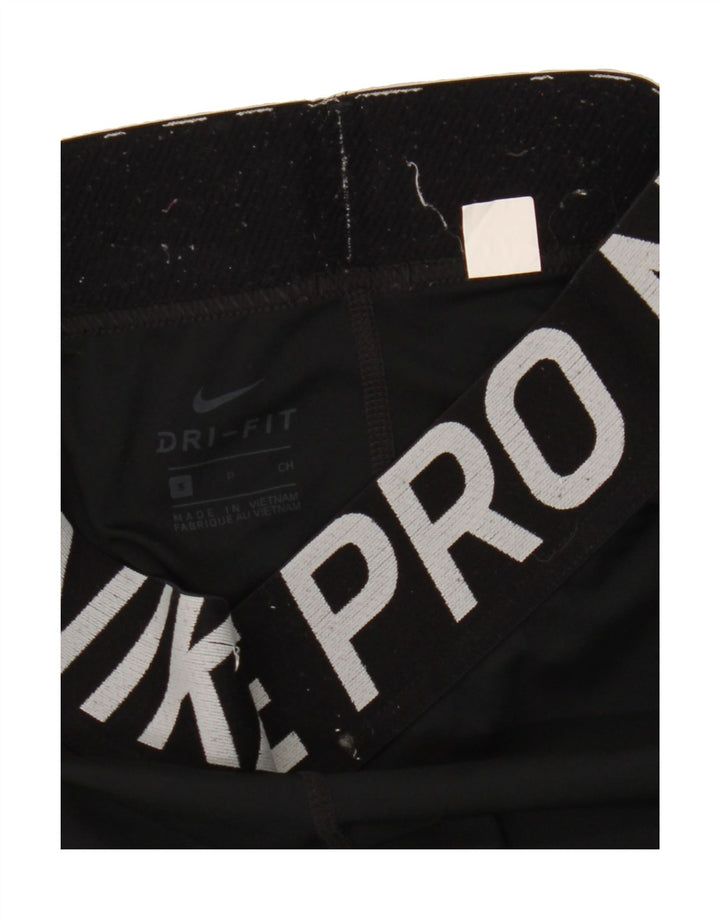 NIKE Womens Dri Fit Graphic Leggings UK 8 Small  Black Vintage Nike and Second-Hand Nike from Messina Hembry 