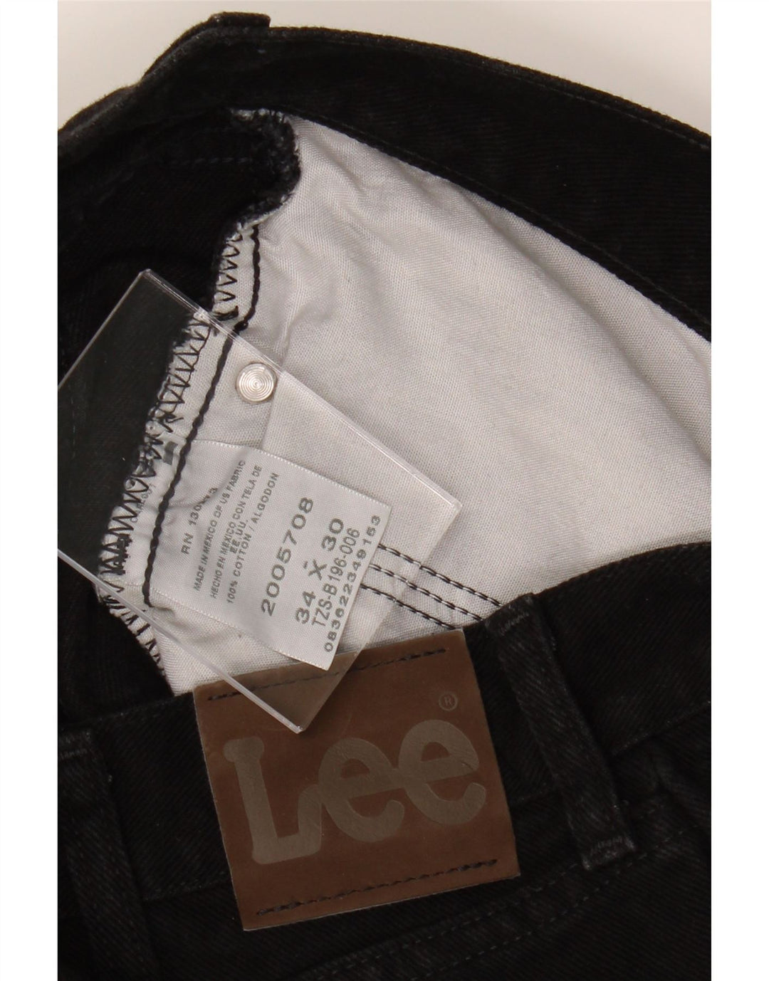 LEE Mens Straight Jeans W34 L30 Black Cotton Vintage Lee and Second-Hand Lee from Messina Hembry 