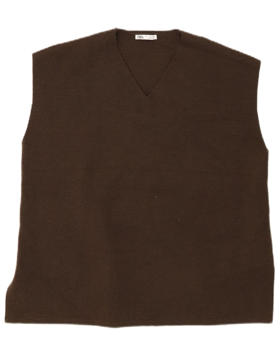 Zara Womens Vest Tank Top UK 16 Large Green Polyester