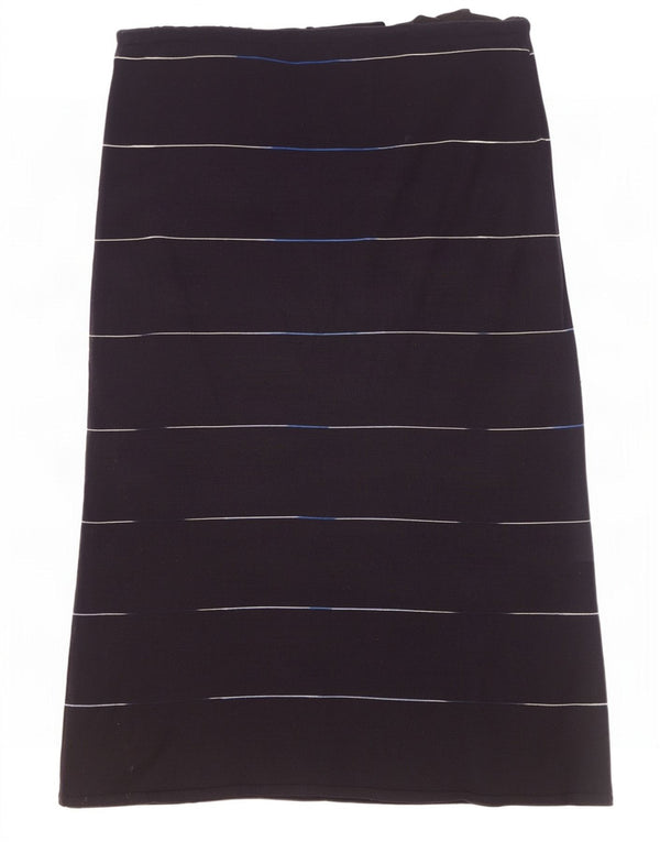 Fusta A-Line pentru femei Missoni Sport W34 Lână mare cu dungi bleumarin