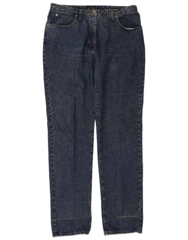 ARMANI Mens Straight Jeans W33 L34 Blue Cotton