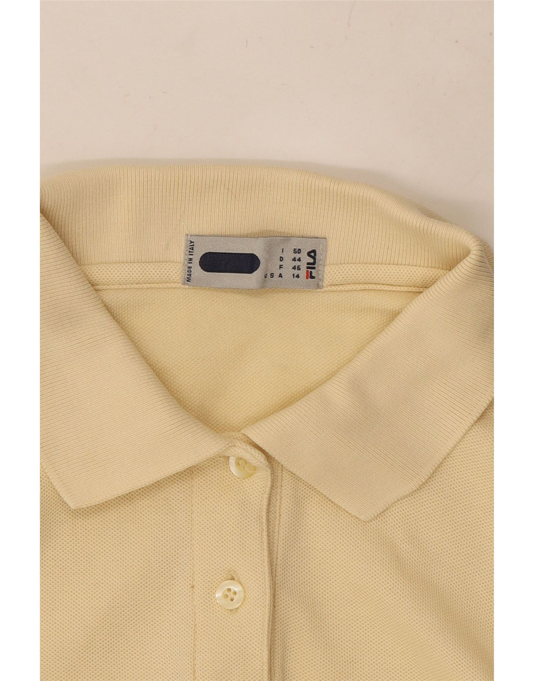 FILA Womens Crop Polo Shirt IT 50 XL Yellow