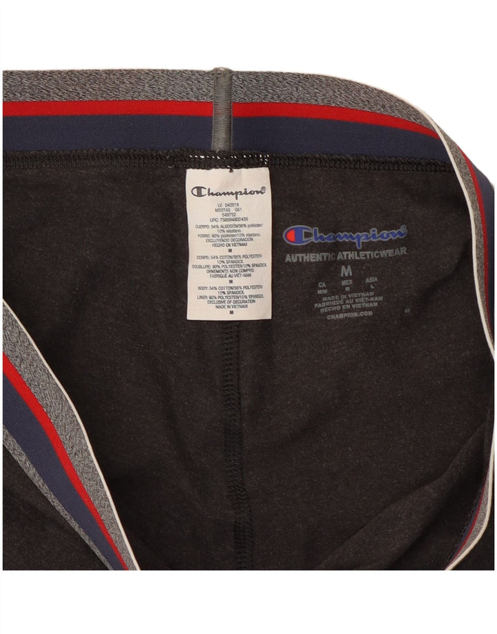 Champion Womens Graphic Capri Leggings UK 12 Medium Brown Cotton