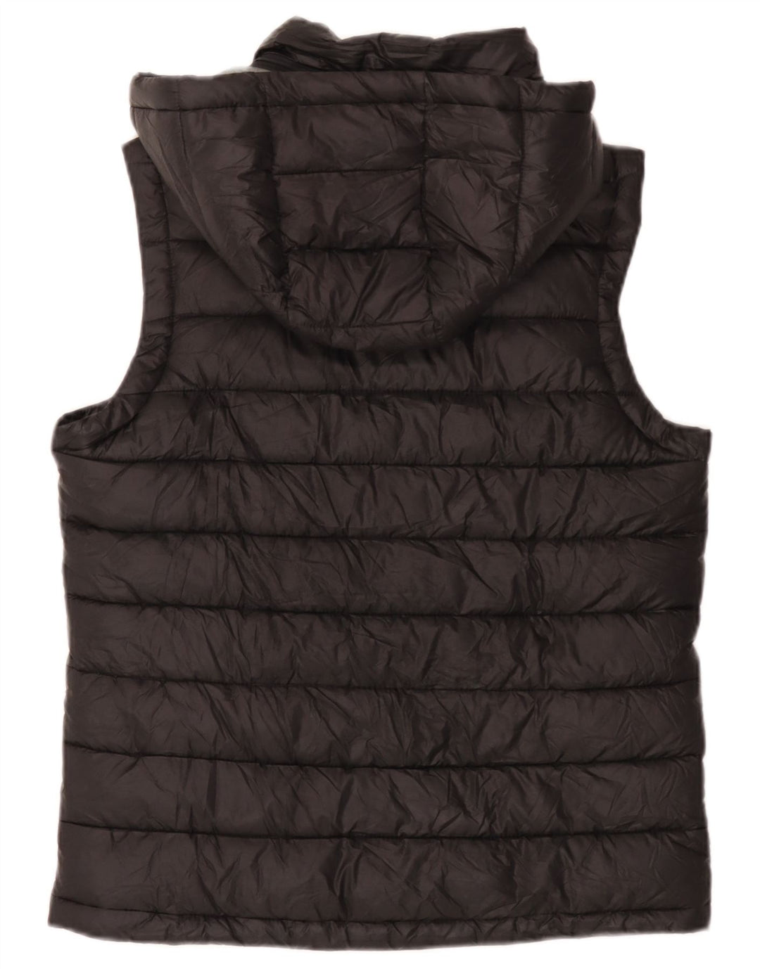 Champion Mens Hooded Padded Gilet UK 36 Small Black Polyester