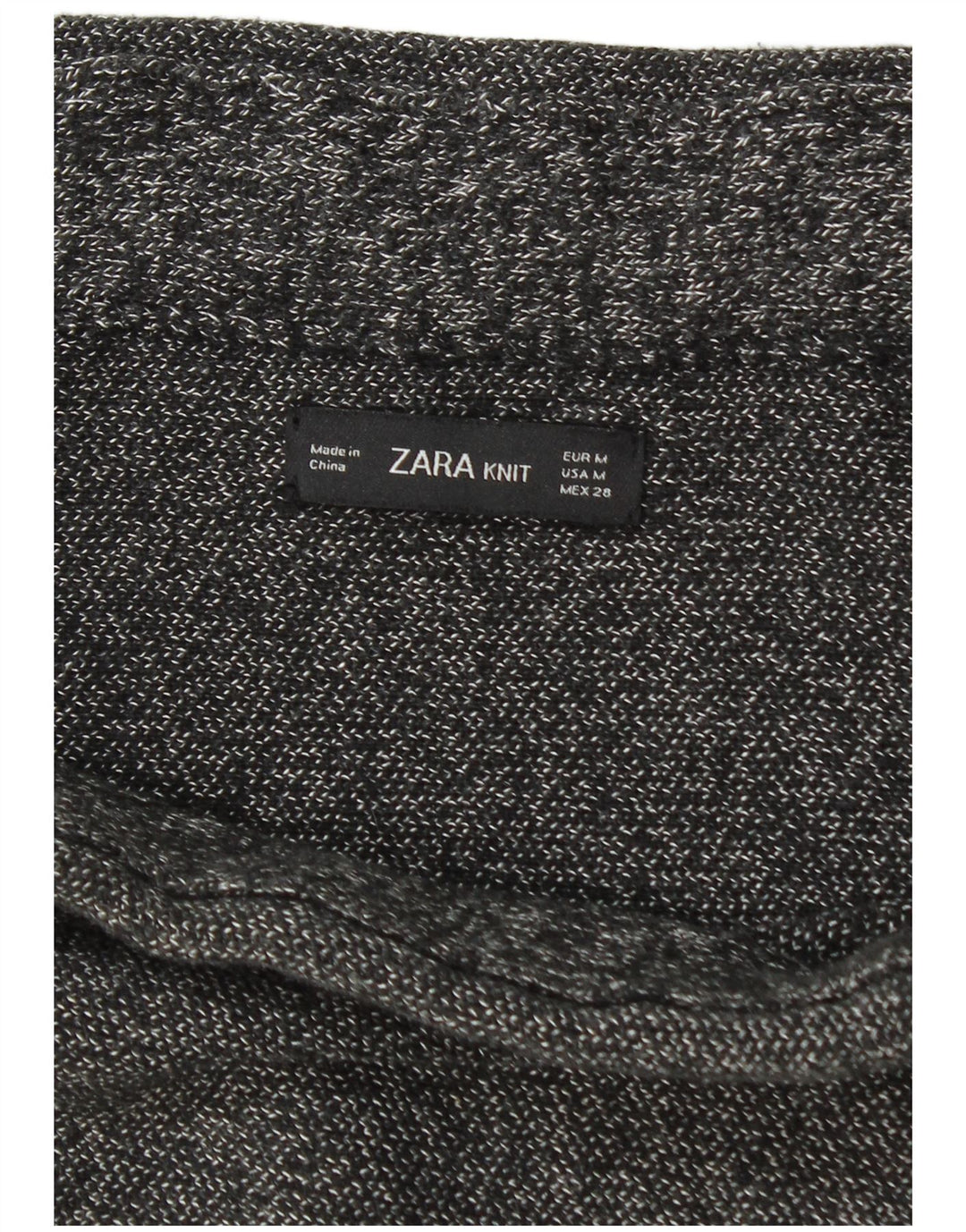 Zara Womens Knit Pencil Skirt Medium W28 Grey Flecked