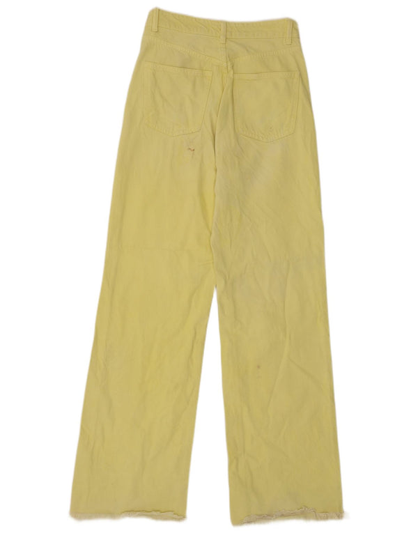 Jeans Zara da donna a gamba larga EU 36 XS W26 L31 Giallo