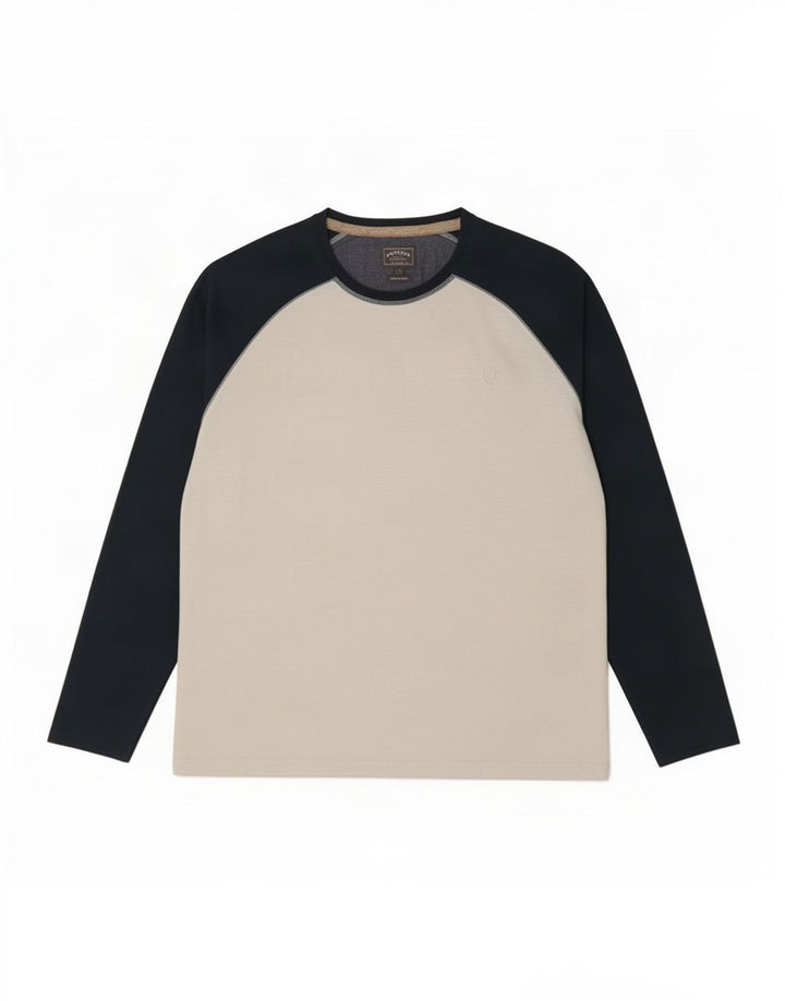Fat Face Herren-Top, langärmelig, XL, Weiß, Farbblock