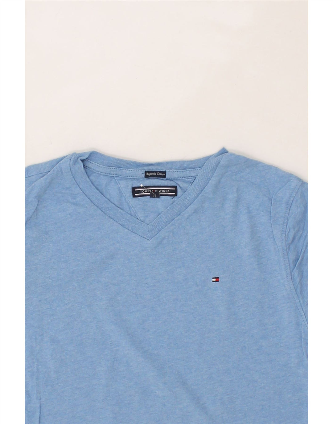TOMMY HILFIGER Boys T-Shirt Top 11-12 Years Blue Vintage Tommy Hilfiger and Second-Hand Tommy Hilfiger from Messina Hembry 