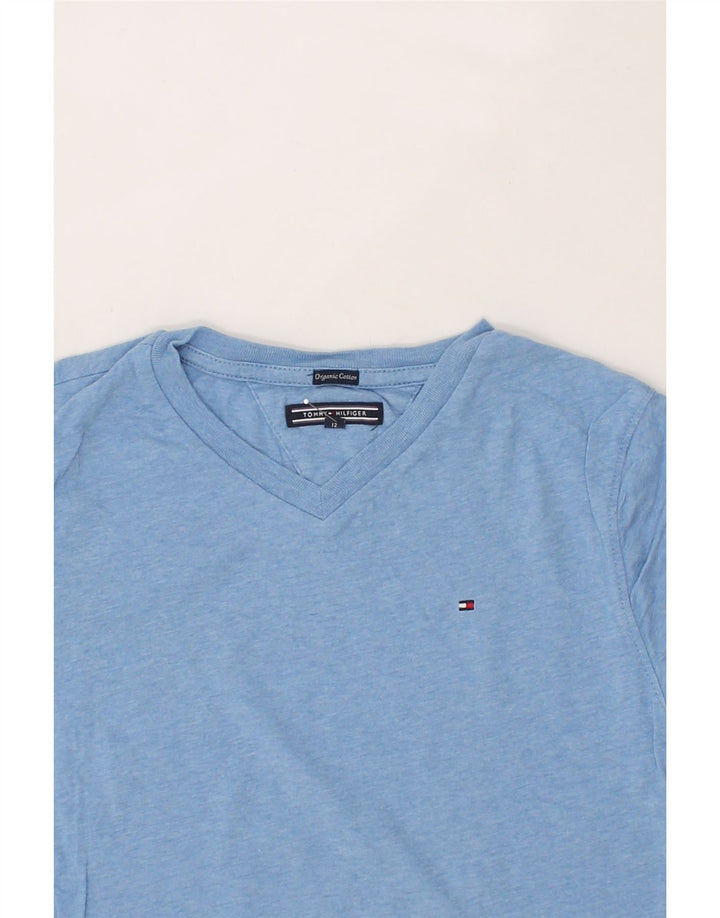 TOMMY HILFIGER Boys T-Shirt Top 11-12 Years Blue Vintage Tommy Hilfiger and Second-Hand Tommy Hilfiger from Messina Hembry 