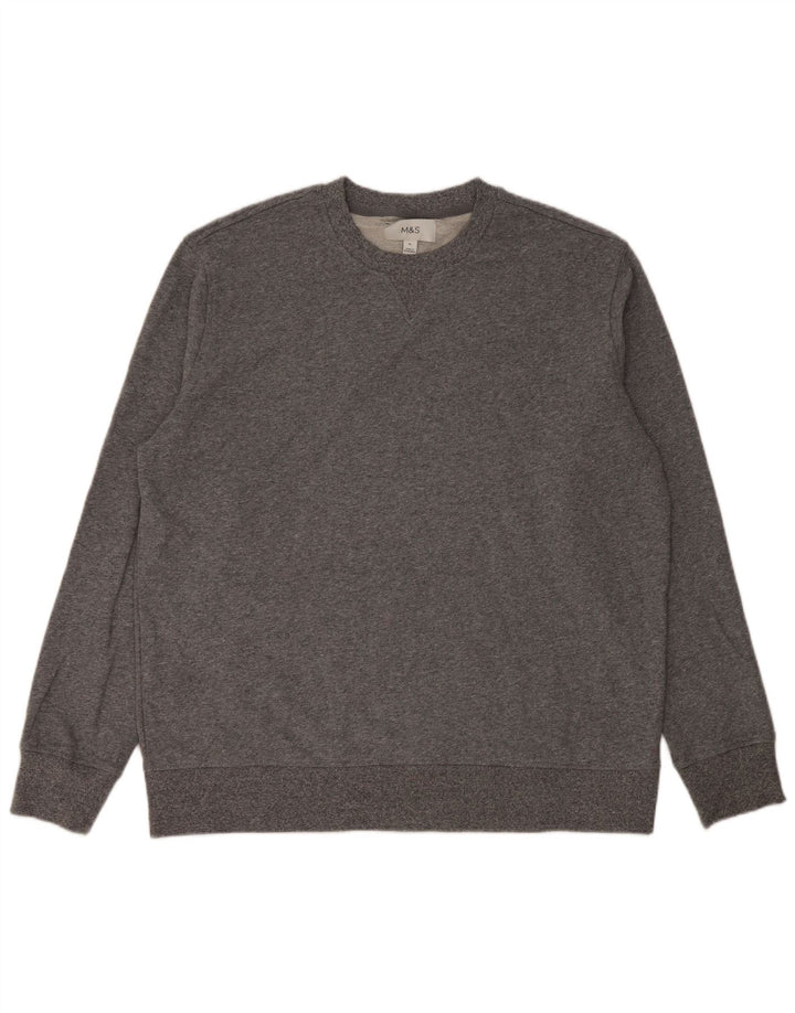 Marks & Spencer Mens Sweatshirt Jumper XL Grey Cotton