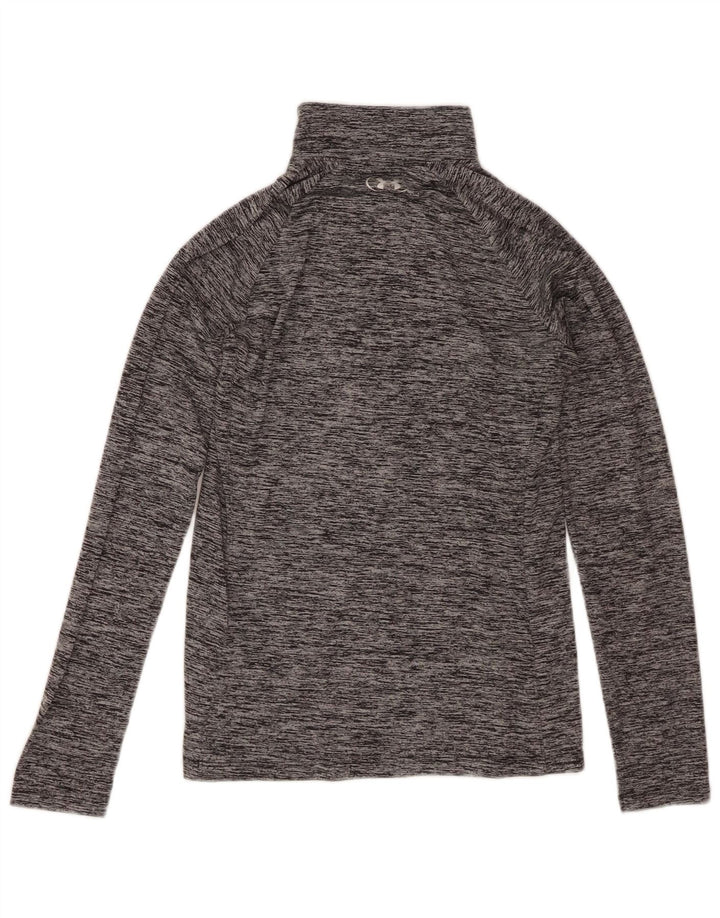 UNDER ARMOUR Womens Heat Gear Pullover Tracksuit Top UK 10 Small Grey