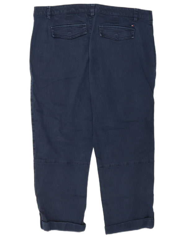Spodnie damskie Tommy Hilfiger z wysokim stanem US 18 2XL W38 L24 granatowe czarne