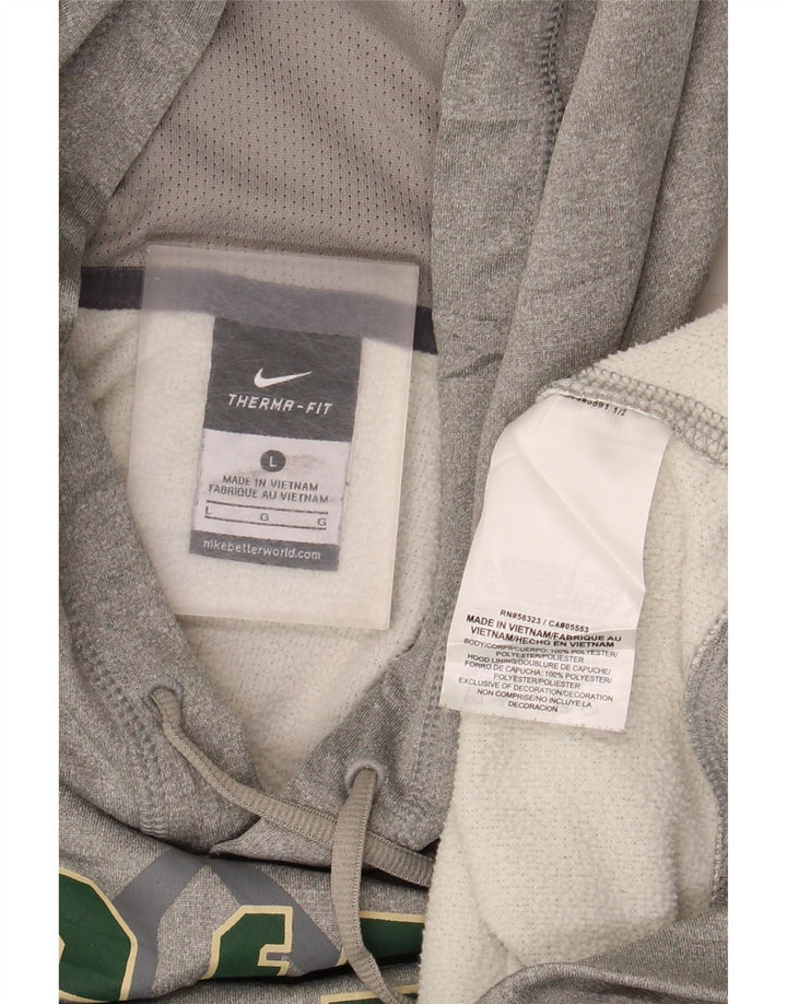 Nike Mens Baylor Bears Graphic Hoodie Jumper Large Grey Polyester