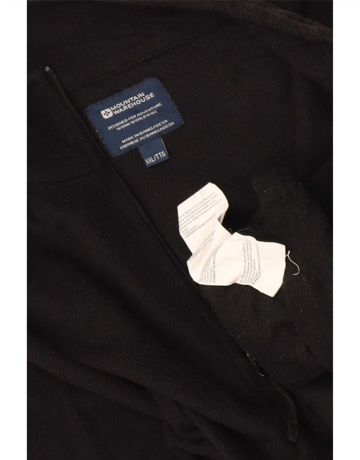 Maglione in pile da uomo con collo e zip Mountain Warehouse 2XL poliestere nero
