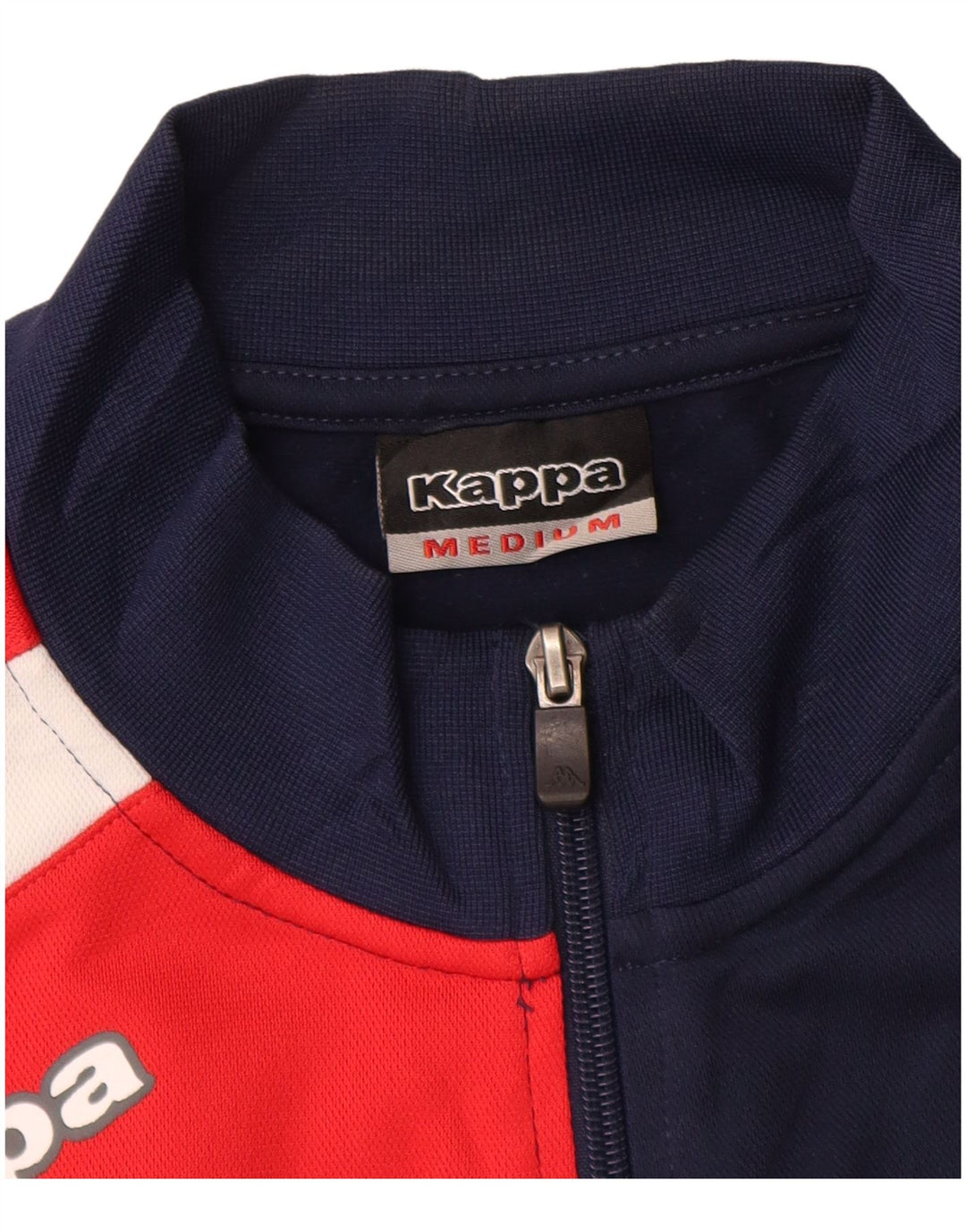 Kappa Mens Graphic Tracksuit Top Jacket Medium Navy Blue Colourblock