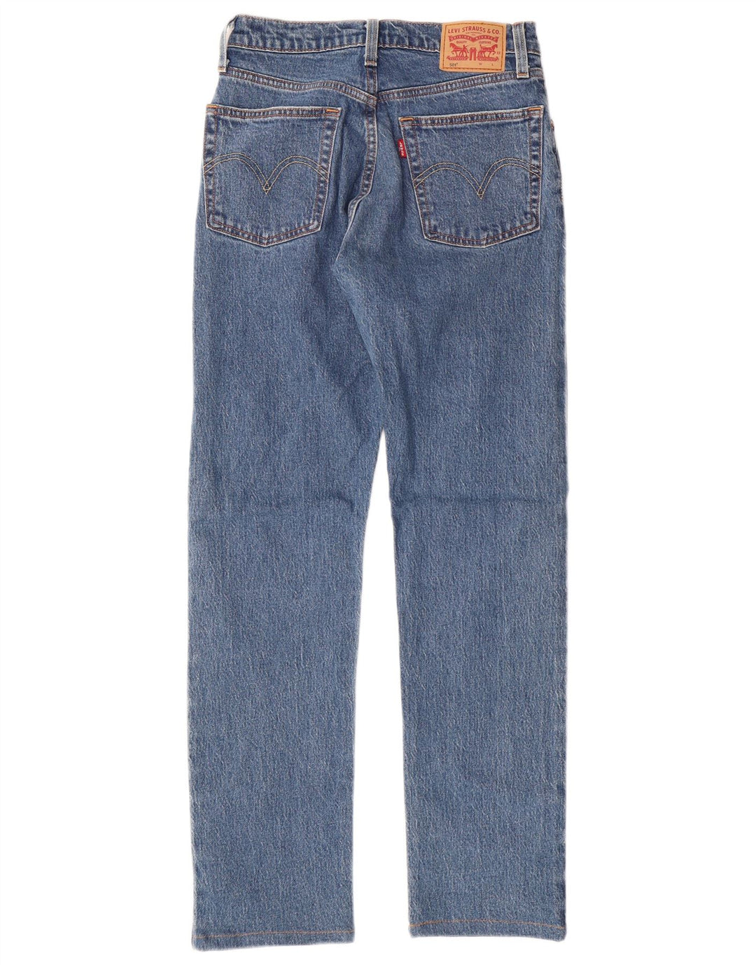 LEVI'S Womens 501 Straight Jeans W24 L28  Blue Cotton