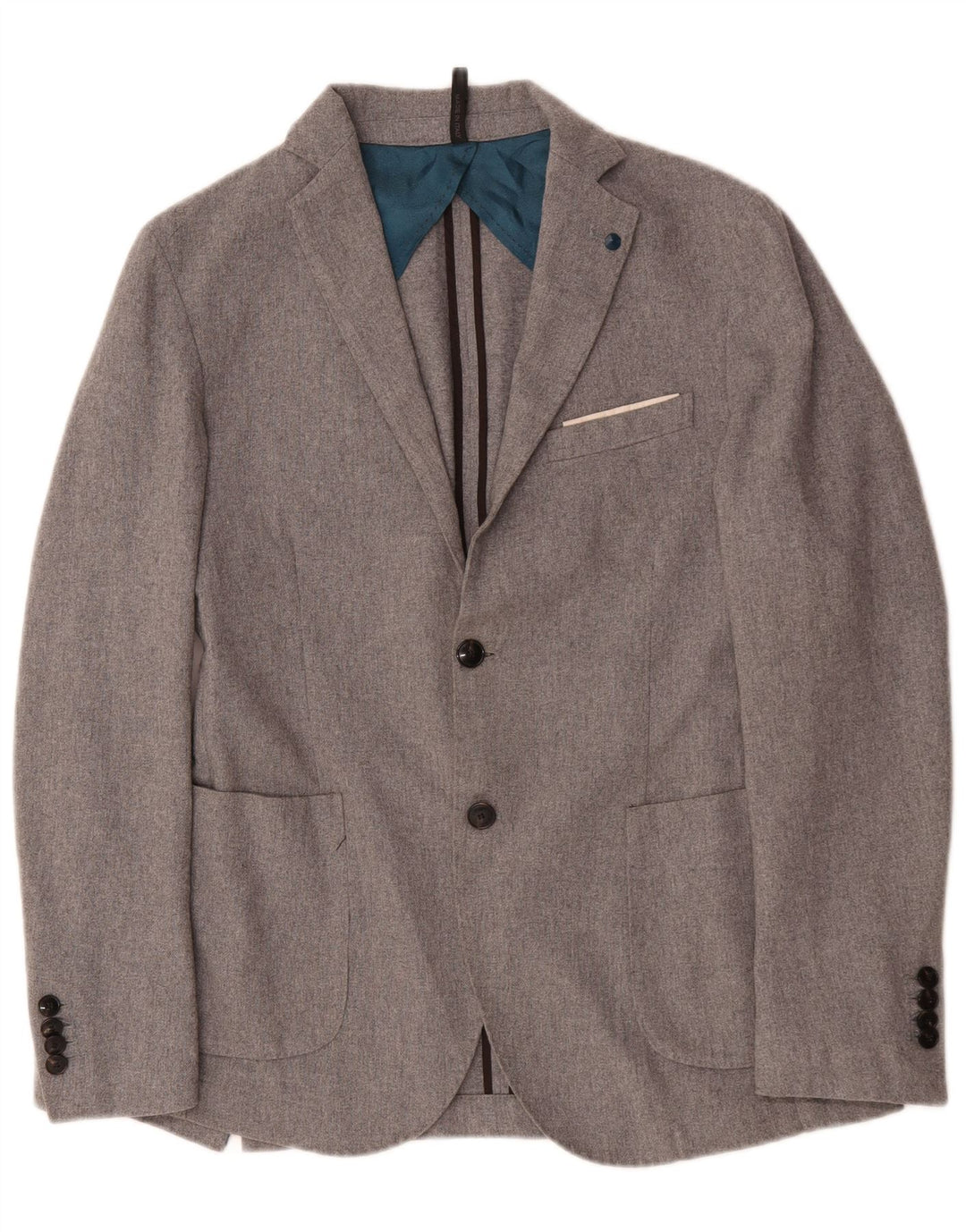 Giacca blazer a 2 bottoni da uomo Liu Jo UK 38 Lana grigio medio