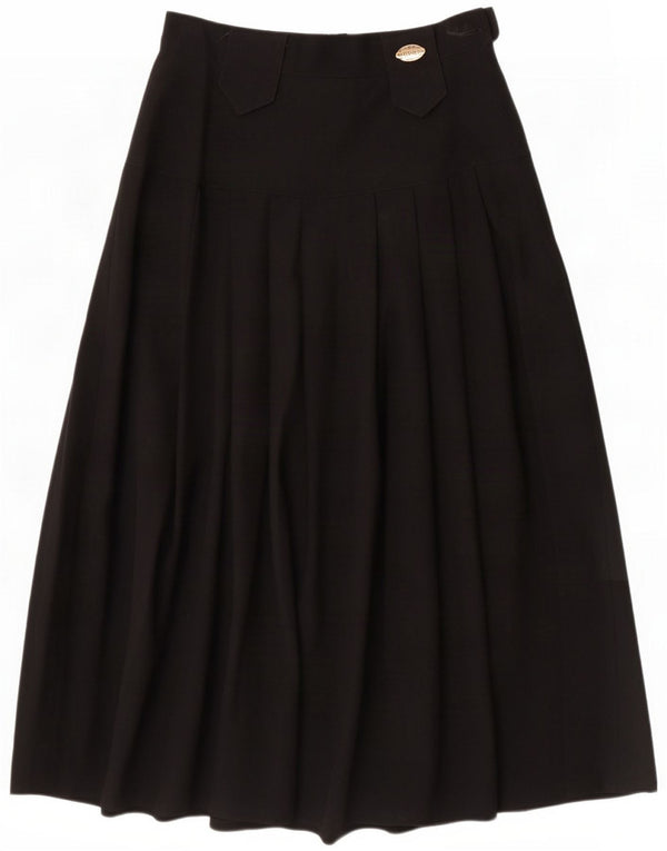Traffic Jupe plissée taille haute pour femme UK 12 Medium W24 Noir