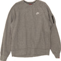 NIKE Womens Sweatshirt Jumper UK 14 Medium Grey Cotton Vintage Nike and Second-Hand Nike from Messina Hembry 