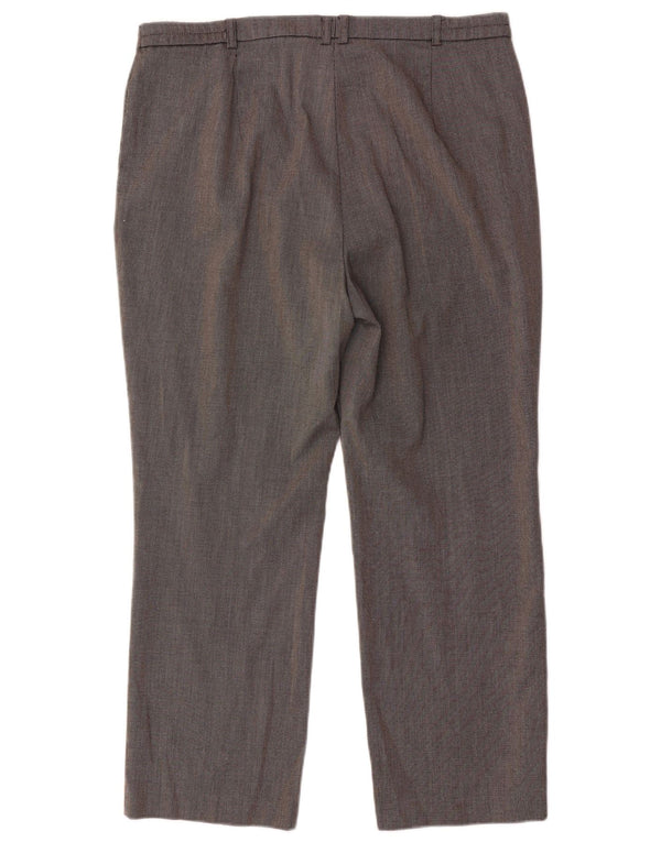 Marks & Spencer Damen Anzughose UK 14 Large W34 L27 Grau gepunktet